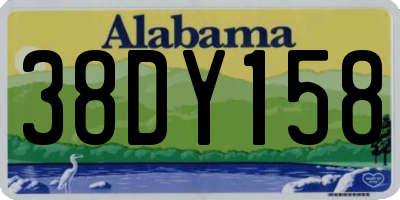 AL license plate 38DY158