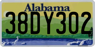 AL license plate 38DY302