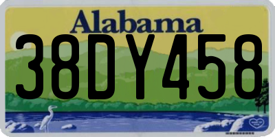 AL license plate 38DY458