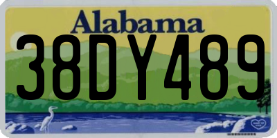 AL license plate 38DY489