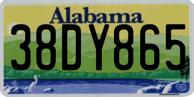 AL license plate 38DY865
