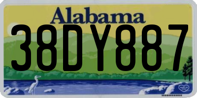 AL license plate 38DY887