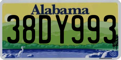 AL license plate 38DY993