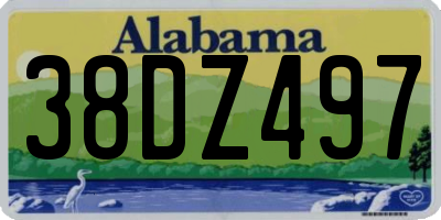AL license plate 38DZ497