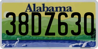 AL license plate 38DZ630