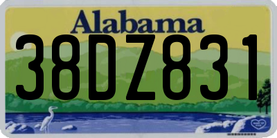AL license plate 38DZ831