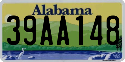 AL license plate 39AA148