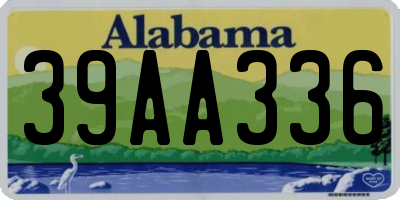 AL license plate 39AA336