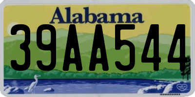 AL license plate 39AA544