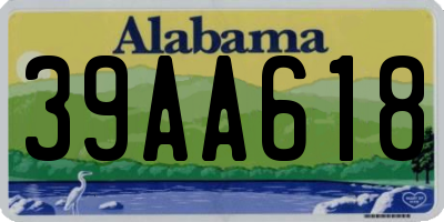 AL license plate 39AA618