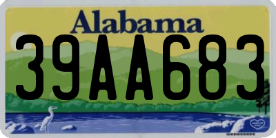 AL license plate 39AA683