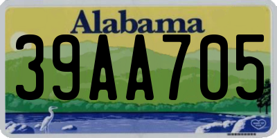AL license plate 39AA705