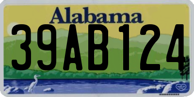 AL license plate 39AB124