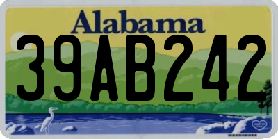 AL license plate 39AB242