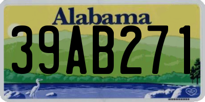 AL license plate 39AB271