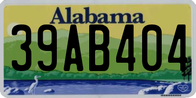 AL license plate 39AB404