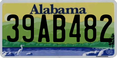 AL license plate 39AB482