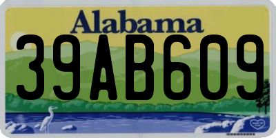 AL license plate 39AB609