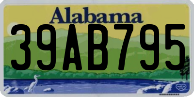 AL license plate 39AB795