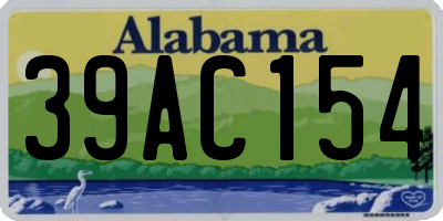 AL license plate 39AC154