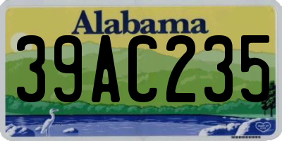 AL license plate 39AC235
