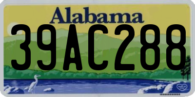 AL license plate 39AC288