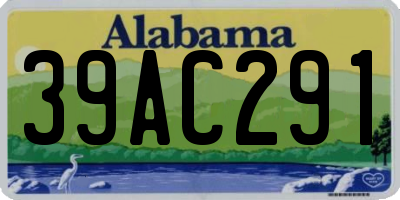 AL license plate 39AC291