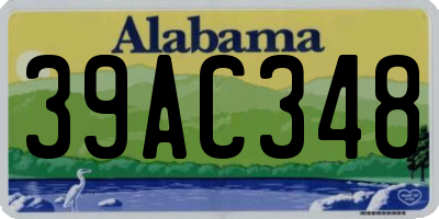 AL license plate 39AC348