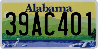 AL license plate 39AC401