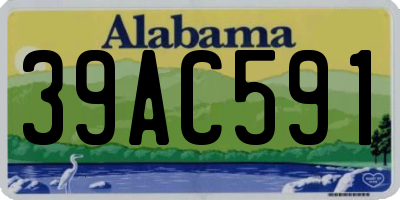 AL license plate 39AC591