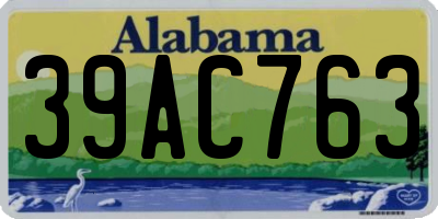 AL license plate 39AC763