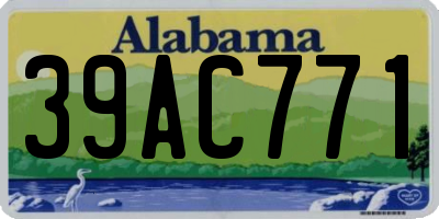AL license plate 39AC771