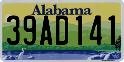 AL license plate 39AD141