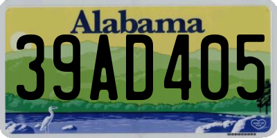 AL license plate 39AD405