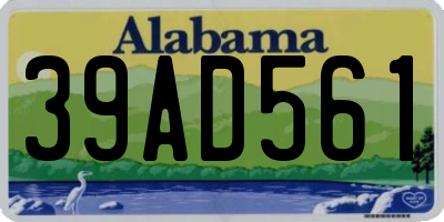 AL license plate 39AD561