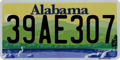 AL license plate 39AE307