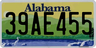 AL license plate 39AE455