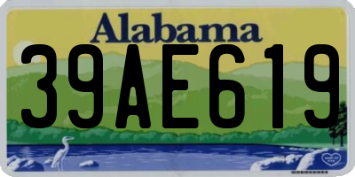 AL license plate 39AE619