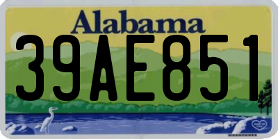 AL license plate 39AE851