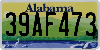 AL license plate 39AF473