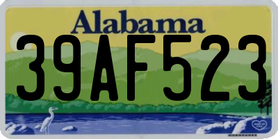 AL license plate 39AF523