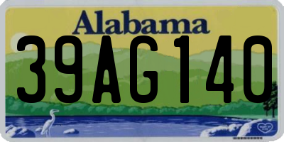 AL license plate 39AG140