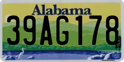 AL license plate 39AG178