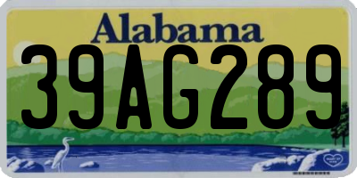 AL license plate 39AG289