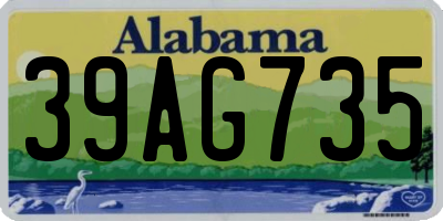 AL license plate 39AG735
