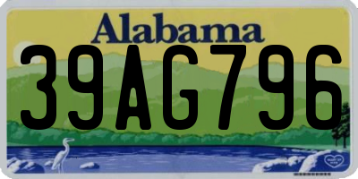 AL license plate 39AG796