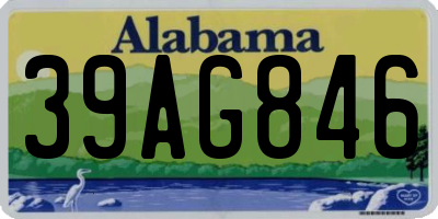 AL license plate 39AG846