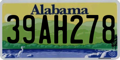 AL license plate 39AH278