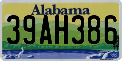 AL license plate 39AH386