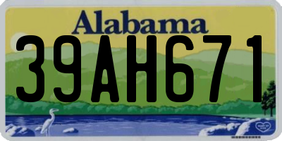 AL license plate 39AH671